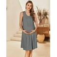 thumbnail image 2 of Oudiya Maternity Nursing Dress Nightgown Sleeveless Pregnancy Breastfeeding Dresses Labor and Delivery Gown, S-XXL, 2 of 6