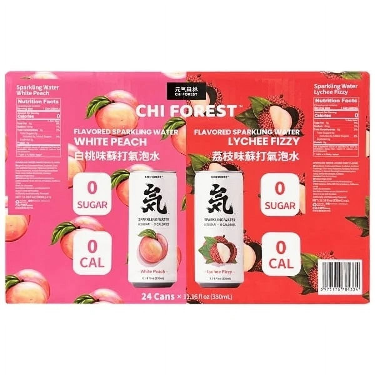Chi Forest Sparkling Water Variety, 11.16 Fluid Ounce (Pack of 24)