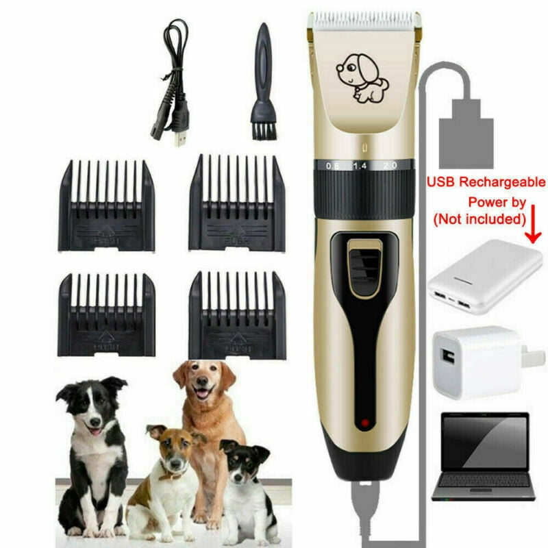 Pet Shave Clipper Hair Low Noise Cordless Electric Dog Cat Grooming