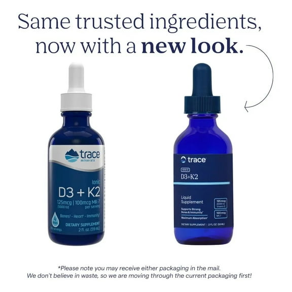TRACE MINERALS | Ionic D3 + K2oz | 59 ml