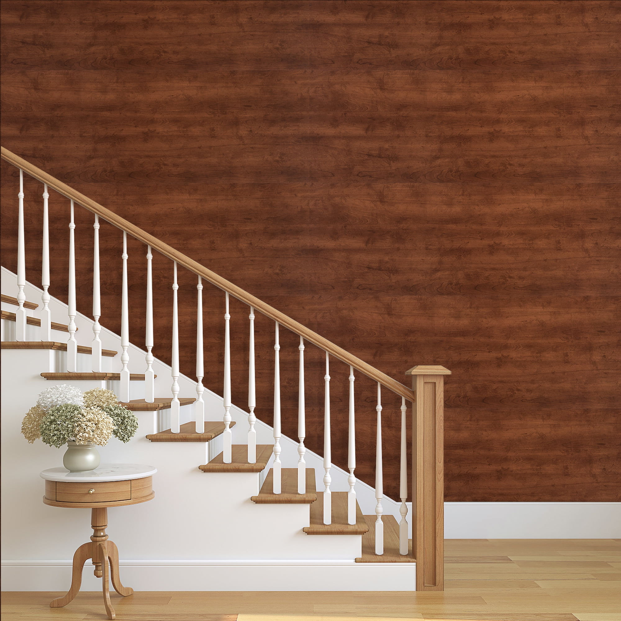 UMIGGEE 17.3-in x 393-in Wood Wallpaper Wood Grain Peel and Stick Wallpaper Brown Self-Adhesive Wood Contact Paper Home Decoration