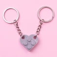 thumbnail image 4 of 2pcs Building Blocks Key Chain Love Couple Keychain Multi-color Creative Key Chain Couple Gift, 4 of 5