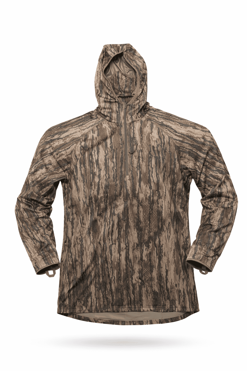 Realtree Men's Camo 1/2-Zip Hunting Pullover with Hood & Face Mask