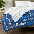 thumbnail image 3 of Custom Blanket with Name Personalized Blankets for Kids Adult Boys Girls Flannel Monogrammed Customized Blankets Throw (40''''x50''''), 3 of 6