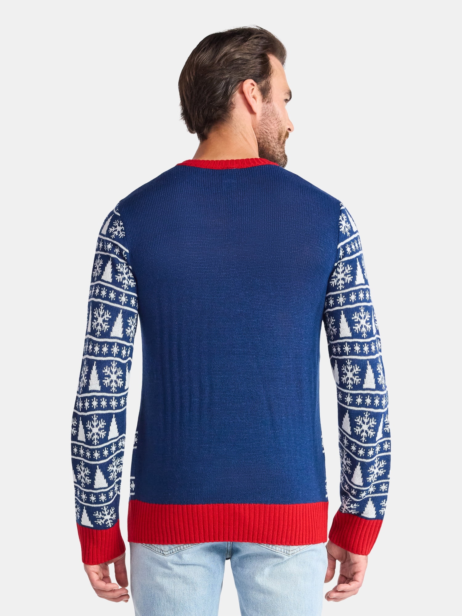 Disney Stitchmas Men's and Big Men's Holiday Sweater, Sizes XS-3XL