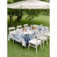 thumbnail image 3 of Outdoor Tablecloth with Umbrella Hole and Zipper, Vintage Fall Blue Rectangle Table Cloth 60x120 Inch Waterproof Tablecloth, Thanksgiving Botanical Pumpkins Picnic Table Cover for Patio Camping, 3 of 7
