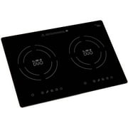 True Induction MD-2B Built-in UL858 Certified, 20-inch Mini Duo Dual Induction Cooktop 1750W Glass-Ceramic Top