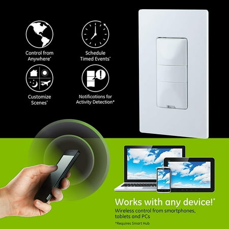 Enbrighten - Z-Wave Plus Wireless Smart Light Switch - White