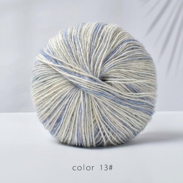 XmhyTop-A Hilo de crochet de algodón y acrílico de 200 g, hilo multicolor para tejer mantas, chales, bufandas y fondos, C12