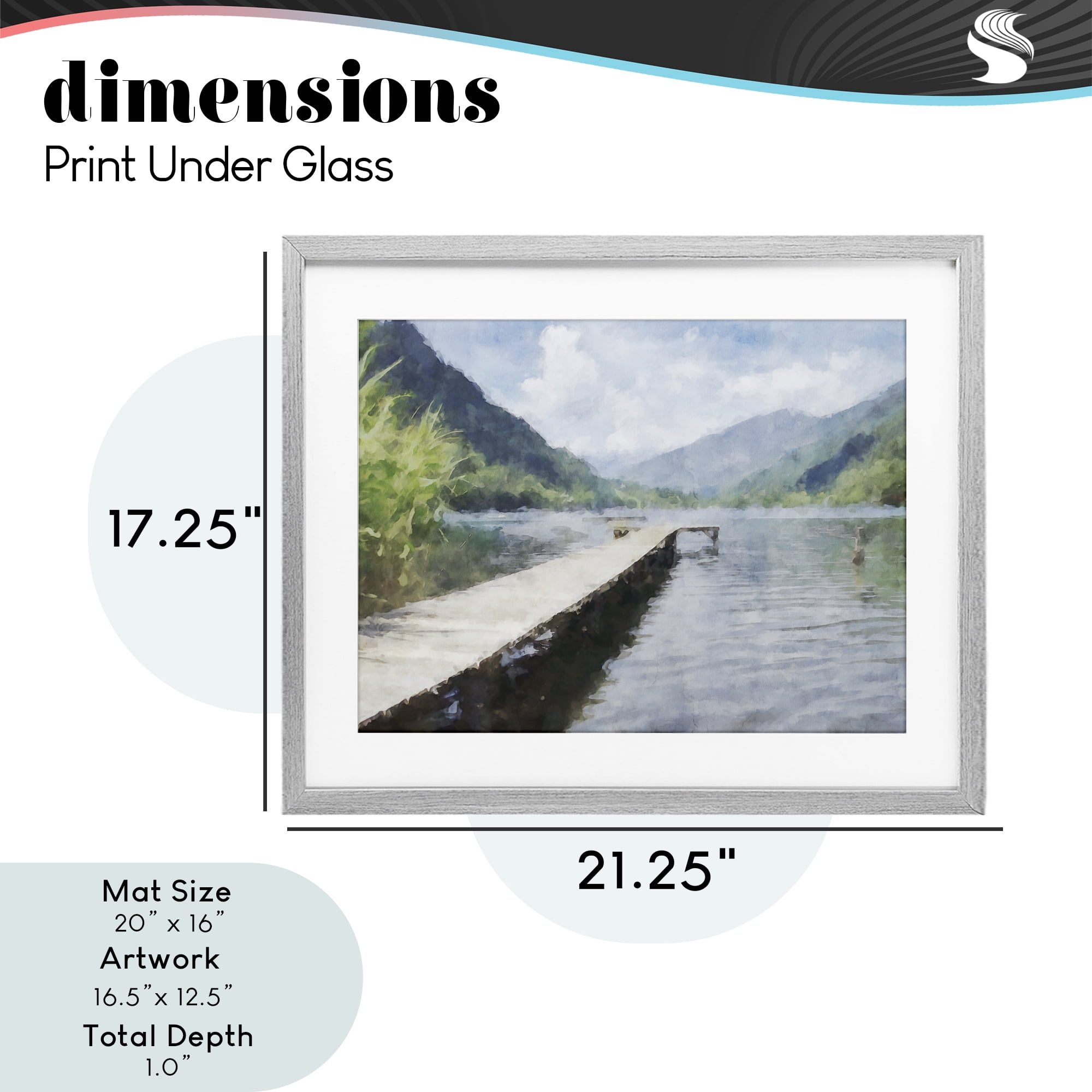 Stupell Industries Dappled Lake Dock Gray Framed Print Under Glass, design by Kim Curinga
