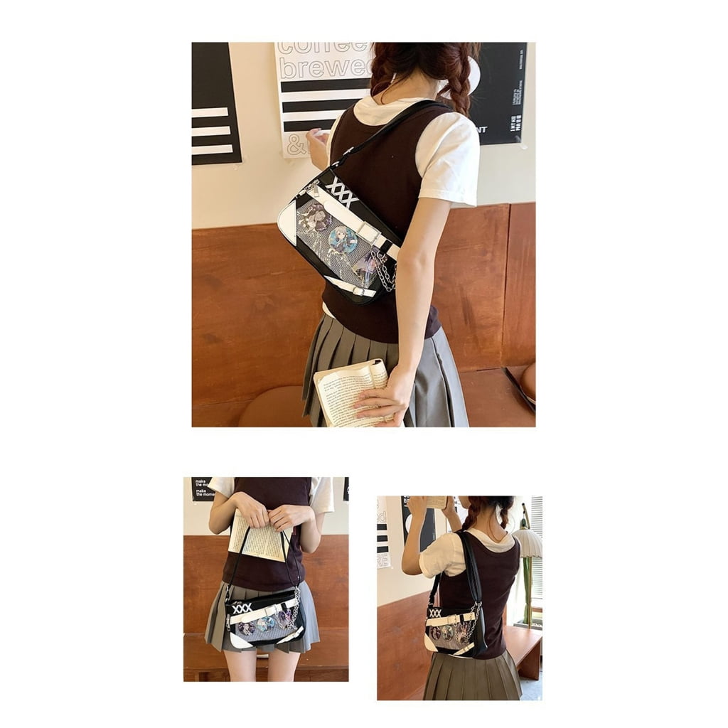 Fashionable Ita Bag for Women withAn1meBadge Display and Color Matching