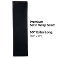thumbnail image 6 of KISS Colors & Care Hair Wrap Scarf, Soft Satin, Adult, Female Hats, Black, 60", XL, 1 Count, 6 of 7