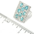 thumbnail image 4 of 925 Sterling Silver Blue Zircon, White Natural Zircon Ring, 4 of 5