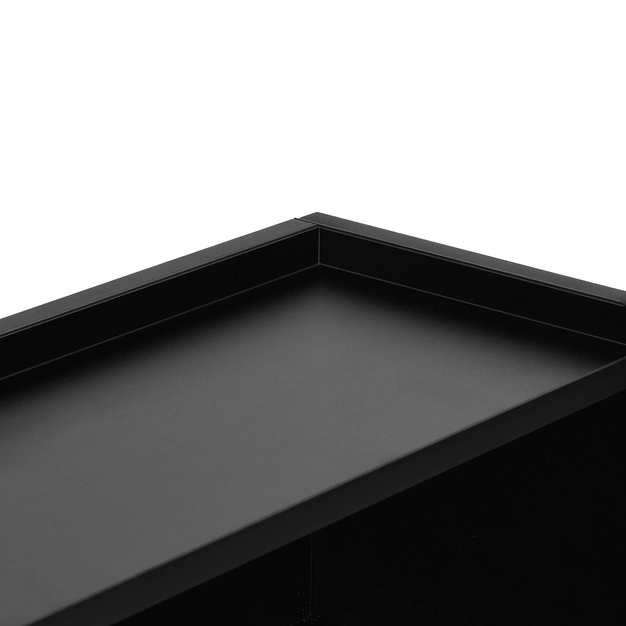 Dextrus 5-Tier Shoe Cabinet, Modern Shoe Storage with Doors & Open Shelves, Entryway , Black