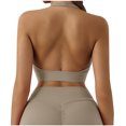 thumbnail image 5 of cfhntfmh Sports Bras for Women Fashion Ruched Seamless Wireless Liftup Bralettes Backless Low Impact Push up Athletic Yoga Bras, 5 of 5