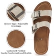 thumbnail image 4 of Atoshopce Womens Wedge Sandals Summer Casual Open Toe Buckle Platform Sandal Slip On Beach Flatform Shoes, 4 of 7
