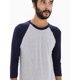 thumbnail image 1 of Camisetas American Apparel HTHR GREY/ NAVY L American Apparel BB453W, 1 of 1