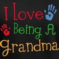 thumbnail image 3 of CafePress - Love Being A Grandma Handprint Multi - Women's V-Neck Dark T-Shirt, 3 of 4