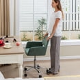 thumbnail image 2 of Homy Casa Adjustable Office Chair, Upholstery Desk Task Chair with Chrome Base, Swivel Task Chair with Wheels, 2 of 9