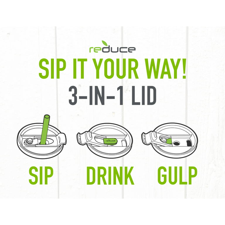 Sip-Tip Drinking Cup with One-Way Straw