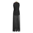 thumbnail image 3 of Moggemol Robe de Danse Sans Manches pour Filles Robe de Danse Contemporaine Fendue Longue Jupe Noire Bleue 12, 3 of 4