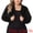 Black, variant on DARING DIVA Women's Plus Size Open Front Faux Fur Bolero Crop Jackets 3X Grey