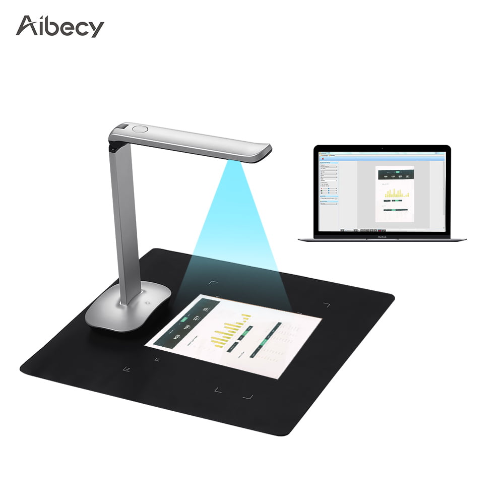 Classroom USB High Speed 5 Mega-Pixel Document Camera Office & Library Scanning Size A4 for Teachers Led Fill Light Max 