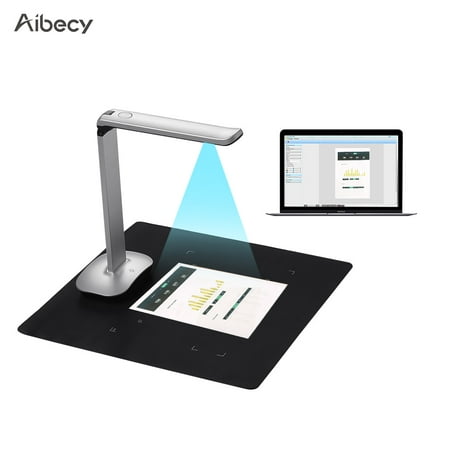 Aibecy F50 Foldable HD High Speed USB Book Image Document Camera Scanner 15 Mega-Pixels A3 & A4 Scanning Size with LED Light for Classroom Office Library Bank for