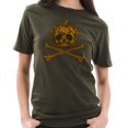 thumbnail image 3 of Plus Size Pumpkin Skull Graphic Design Unisex Ring Spun Cotton Vintage Short Sleeve Crewneck Tee Shirt - Vintage Olive 3XL, 3 of 4