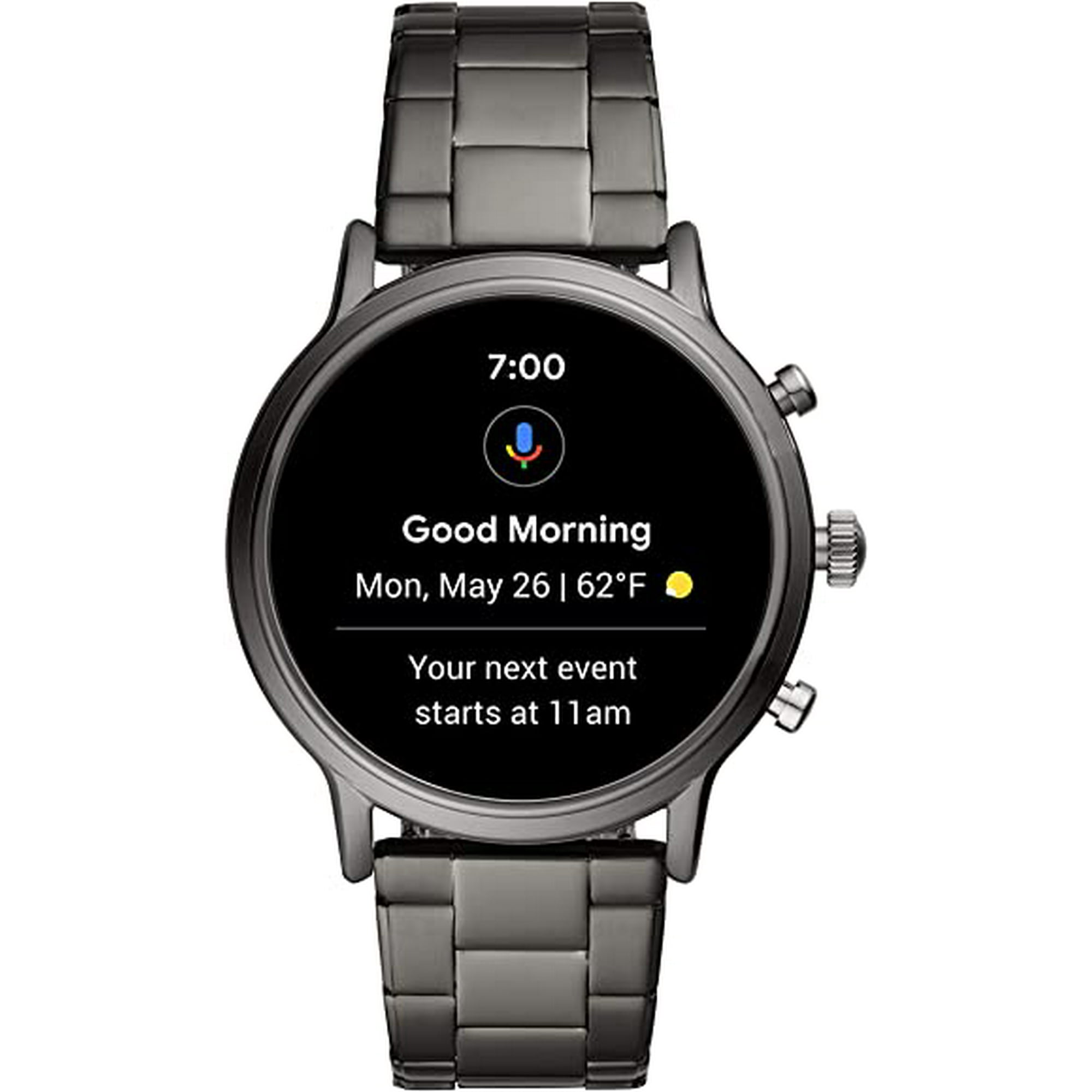 Fossil Gen 5 Carlyle HR Heart Rate Stainless Steel Touchscreen Smartwatch Color Smoke Model FTW4024