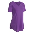thumbnail image 2 of La nueva manga del cortocircuito del cuello del color sólido V de la camiseta de las mujeres de Abanopi Camiseta mujer, 2 of 7