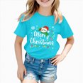 thumbnail image 6 of TOWED22 Girls Christmas T-Shirt Christmas Funny Graphic Casual T Shirts Xmas Gifts Christmas Party Outfits, 6 of 6