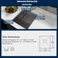 thumbnail image 2 of TORVA 14x 14x9 inch Undermount Sink Nano Coating 16 Gauge RV Wet Bar Kitchen Sink,Gunmetal, 2 of 7