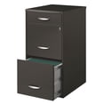 thumbnail image 2 of Space Solutions 18 inch 3 Drawer Metal File Cabinet with Pencil Drawer Charcoal, 2 of 10