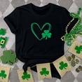 thumbnail image 2 of Besolor T-Shirts de la Saint-Patrick pour Femmes Été Col Rond Manches Courtes Tuniques Tops Décontractés Blouse Graphique Ample, 2 of 6