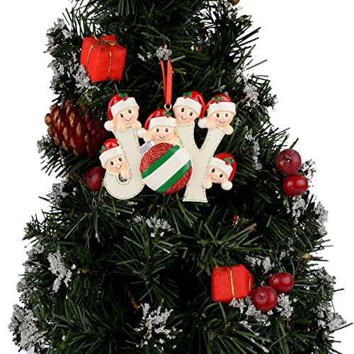 MAXORA Personalized Ornament Gingerbread Family of 2 3 4 5 6 Christmas Gift 