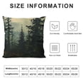 thumbnail image 5 of Leisuo Throw Pillow Cover Blue Winter Watercolor Landscape Pine Forest Mountains Alaska Artistic Pillowcase Home Decor Square Pillow Case Cushion Cover, 5 of 5