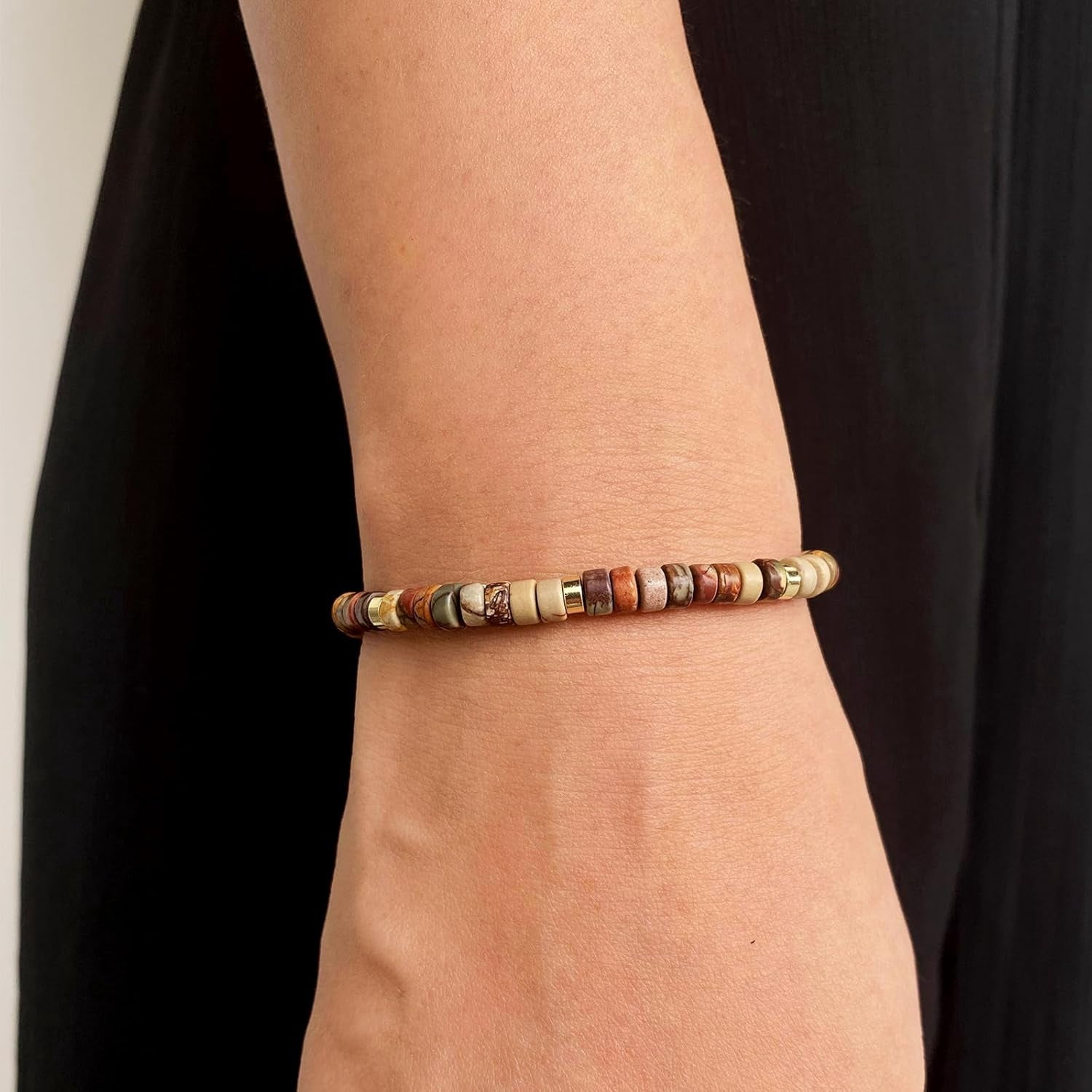 PJRYC Inspirational Gifts Healing Natural Stone Bracelets-Thinking of You,Get Well Soon Encouragement Gifts Strength Bracelets for Women Friends Sister,Christmas Stocking Stuffers Thanksgiving Basket