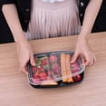 thumbnail image 2 of 50 Pack (100-Piece) 32 oz Sturdy Leakproof 2-Compartment Meal Prep Containers with Lids, Plastic Food Storage Containers for Lunch, Microwave, Freeze, 2 of 9