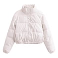 thumbnail image 4 of TJAZFJPA Black Cropped Jacket Leisure Imitation Leather Padded Jacket Jacket Coat Fringe Jacket Winter Jacket, 4 of 4