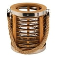 thumbnail image 3 of Northlight Rattan Glass Candle Lantern with Jute Handle - 7.5", 3 of 10