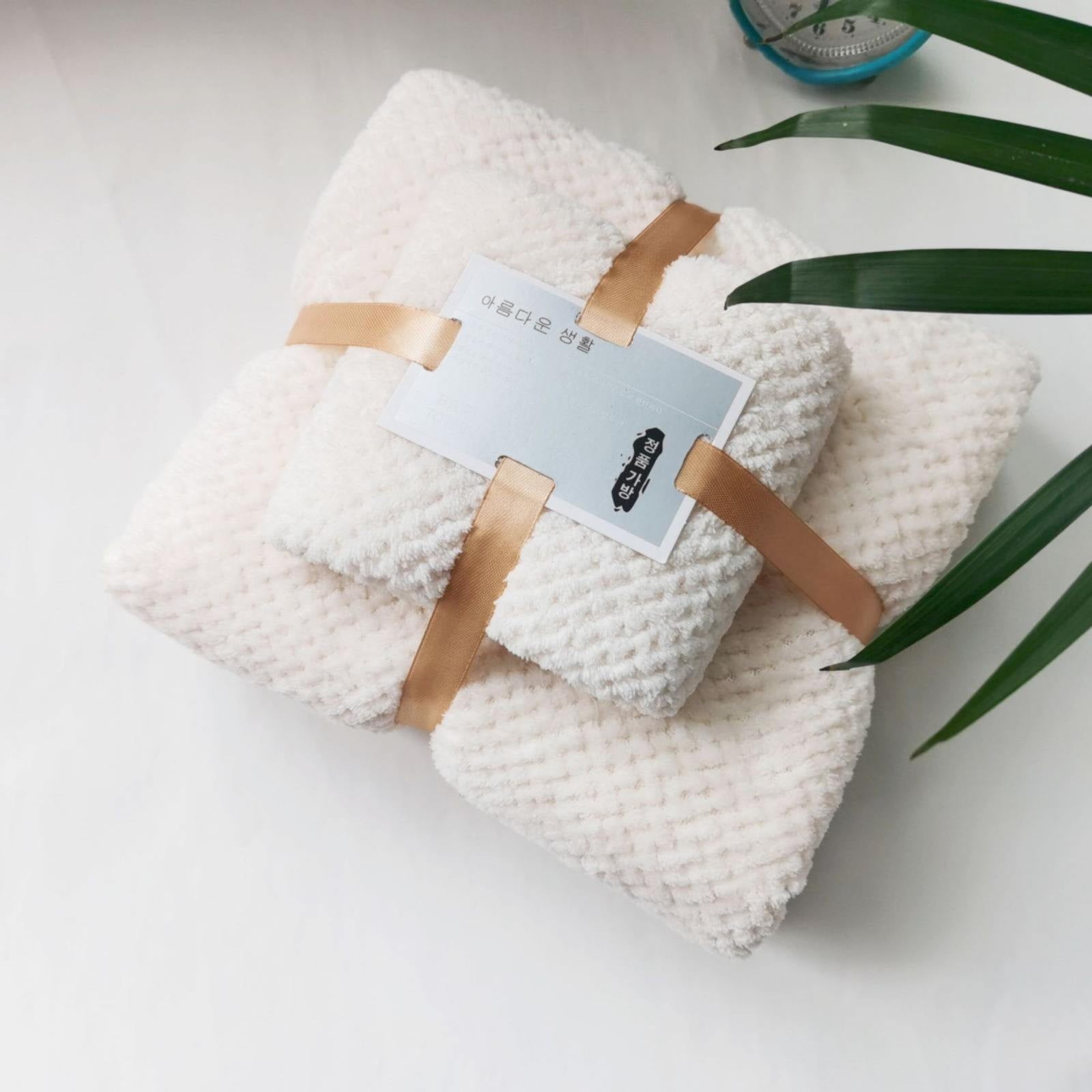 XIPYYKM Hot Sale! Coral Fleece Towel Bath Towel Mother in Law Set Towel Children Adult Soft Absorbent Four Seasons Available Towel Bath Towel Two Piece Set Home Textile Product Towel