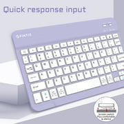 Fintie 10-Inch Ultrathin (4mm) Wireless Bluetooth Keyboard for iPad Samsung Tablet, iPhone Smartphone, iOS, Android Tablets Phone, Lavender