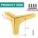 thumbnail image 4 of 8 patas de muebles de 4 pulgadas, patas de sofá de muebles de estilo moderno, patas triangulares doradas de lujo de Metal para mesa, armario, sofá, 4 of 5