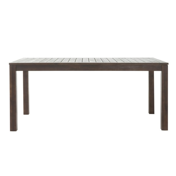 Marin Outdoor Dark Brown Acacia Wood Rectangular Dining Table