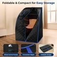 thumbnail image 5 of SereneLife Portable Sauna for Home, Infrared Sauna Tent with Heated Foot Pad and Folding Chair, Compact Personal Rejuvenation Sauna, Remote Control in-Home Spa, 38" x 32 - Black, 5 of 7
