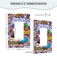 thumbnail image 5 of ZICANCN Outlet Covers Wall Plate, Multi-Cartoon Monster Light Switch Cover Decorative, Duplex Toggle Combo 1-Gang, 5 of 9
