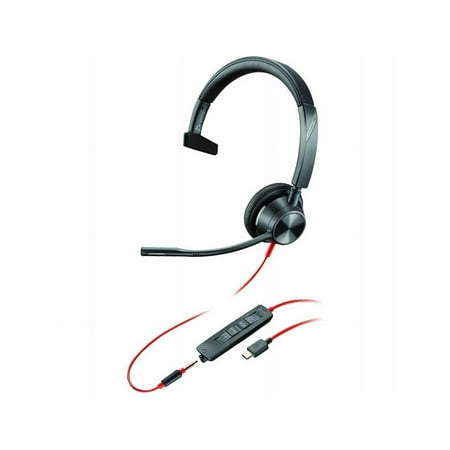 Poly Blackwire 3315 Microsoft Teams Certified Headset +USB-C/A Adapter TAA