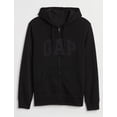 thumbnail image 2 of GAP Logo Zip Hoodie Black Cotton Fleece Kanga Pockets 218871-17-1, 2 of 3