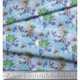 thumbnail image 3 of Soimoi Poly Georgette Fabric Leaves & Floral Hand Drawn Print Fabric by Yard 52 Inch Wide, 3 of 3